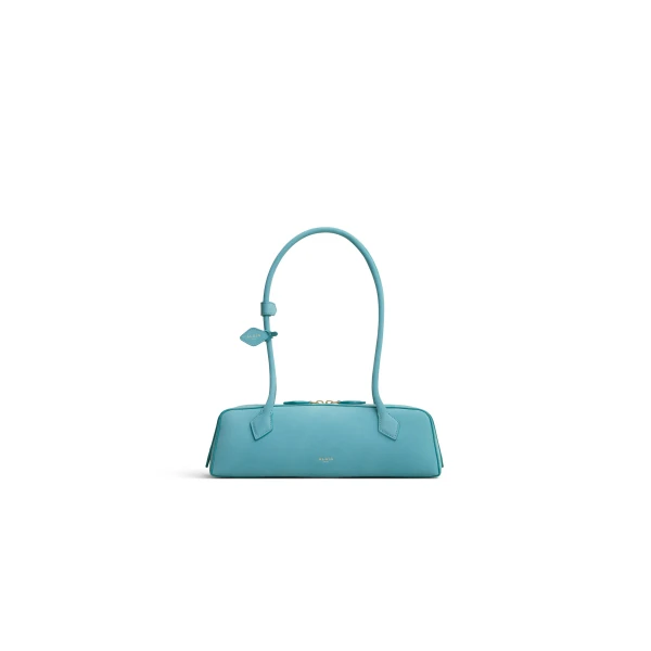 Alaia Le Teckel Medium Bag in Nubuck, Apatite | Shoulder & Crossbody Bags | Coveti