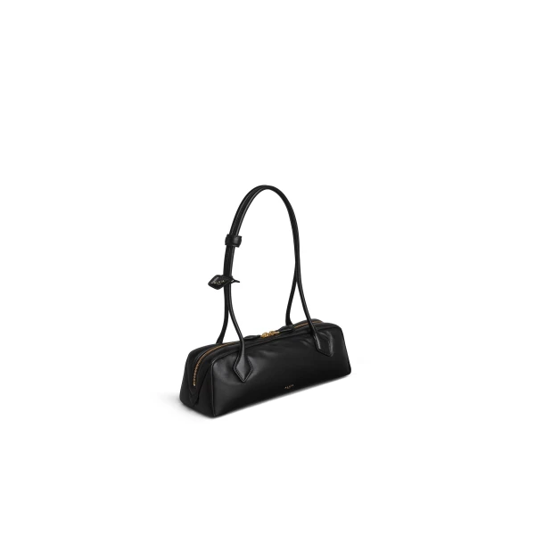 Alaia Le Teckel Medium Bag in Padded Leather, Black | Shoulder & Crossbody Bags | Coveti
