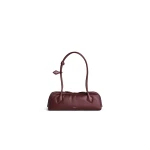 Alaia Le Teckel Medium Bag in Padded Leather, Garnet Red | Shoulder & Crossbody Bags | Coveti