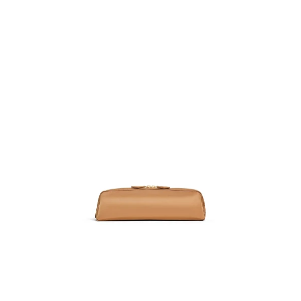 Alaia Le Teckel Medium Bag in Polyurethane and Ayers Leather, Honey | Shoulder & Crossbody Bags | Coveti