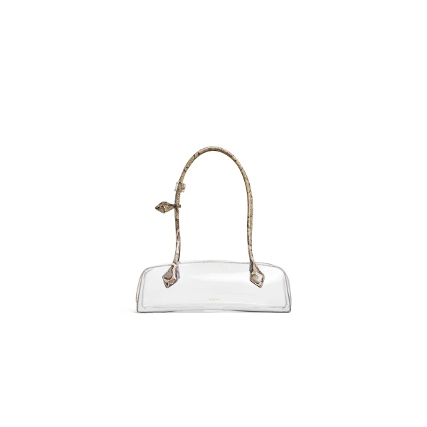 Alaia Le Teckel Medium Bag in Polyurethane and Ayers Leather, Honey | Shoulder & Crossbody Bags | Coveti