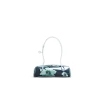 Alaia Le Teckel Medium Bag in Polyurethane and Flower Print, Black and Green | Shoulder & Crossbody Bags | Coveti