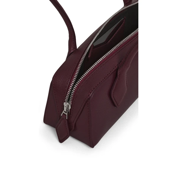 Alaia Le Teckel Small Bag in Leather, Garnet Red | Shoulder & Crossbody Bags | Coveti
