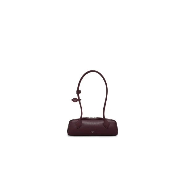 Alaia Le Teckel Small Bag in Leather, Garnet Red | Shoulder & Crossbody Bags | Coveti