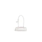 Alaia Le Teckel Small Bag in Leather, Ivory | Shoulder & Crossbody Bags | Coveti
