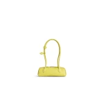Alaia Le Teckel Small Bag in Leather, Lemon Yellow | Shoulder & Crossbody Bags | Coveti