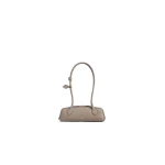 Alaia Le Teckel Small Bag in Nubuck, Mist | Shoulder & Crossbody Bags | Coveti