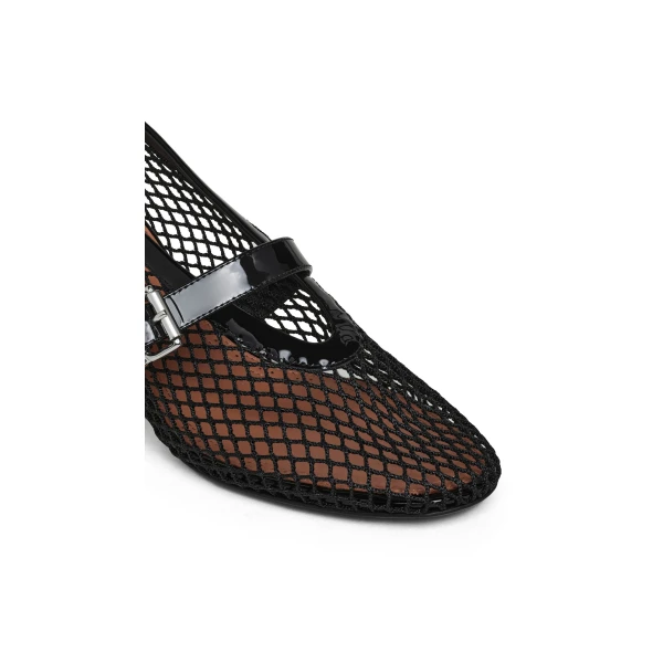 Alaia Mary Janes 55 in Fishnet, Black | Heels | Coveti