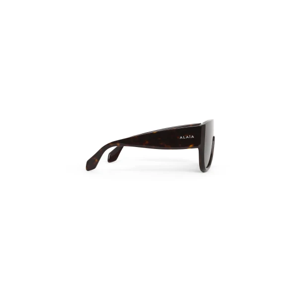 Alaia Mask Sunglasses in Dark Havana | Sunglasses | Coveti