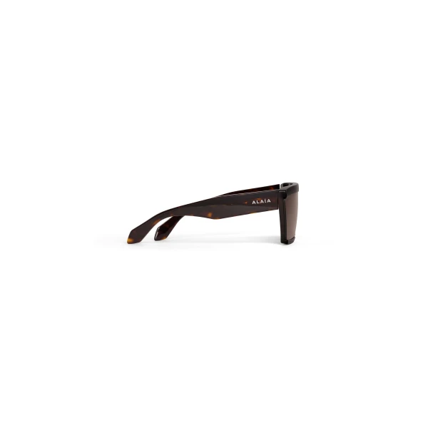 Alaia Mask Sunglasses in Havana and Brown | Sunglasses | Coveti