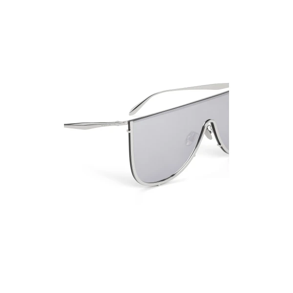 Alaia Mask Sunglasses in Metal, Silver | Sunglasses | Coveti