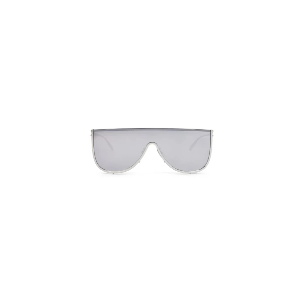 Alaia Mask Sunglasses in Metal, Silver | Sunglasses | Coveti