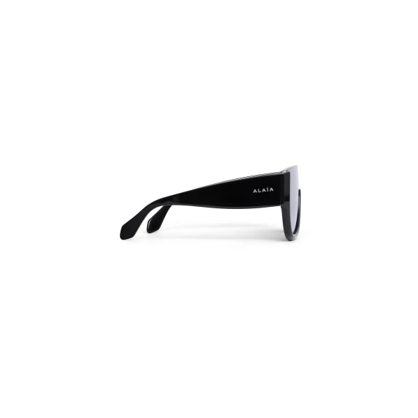 Alaia Mask Sunglasses in Silver and Black | Sunglasses | Coveti