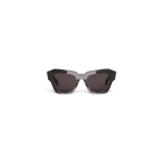 Alaia Melted Square Sunglasses in Black and Grey | Sunglasses | Coveti