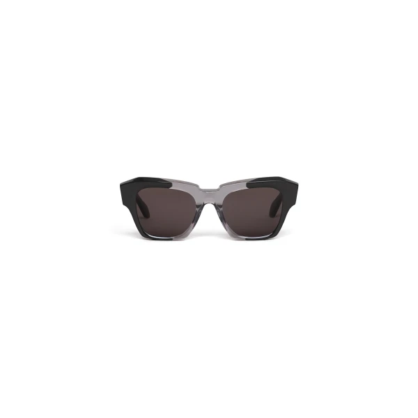 Alaia Melted Square Sunglasses in Black and Grey | Sunglasses | Coveti