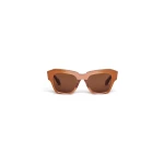 Alaia Melted Square Sunglasses in Chestnut | Sunglasses | Coveti