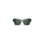 Alaia Melted Square Sunglasses in Green | Sunglasses | Coveti