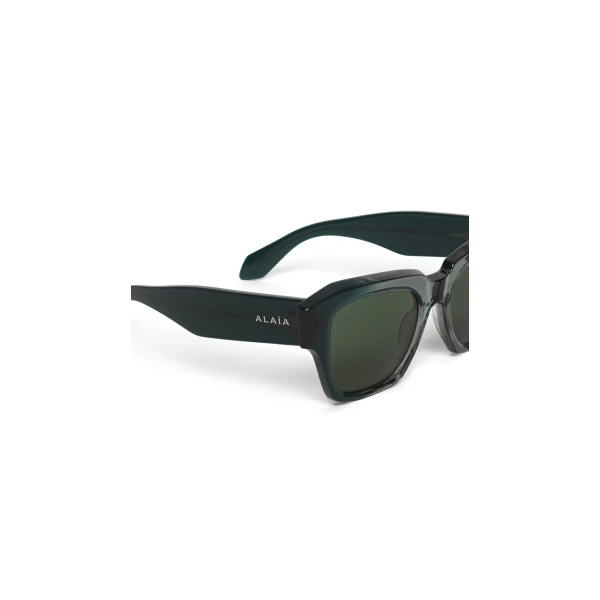 Alaia Melted Square Sunglasses in Green | Sunglasses | Coveti