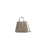 Alaia Mina 20 Bag in Perforated Vienne Nubuck, Mist | Mini Bags | Coveti