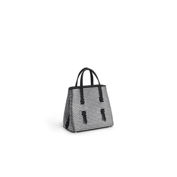 Alaia Mina 20 Bag in Suede with Studs, Black | Mini Bags | Coveti