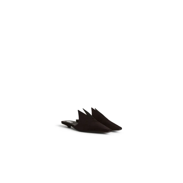 Alaia Mules in Haircalf, Chocolate | Mules | Coveti
