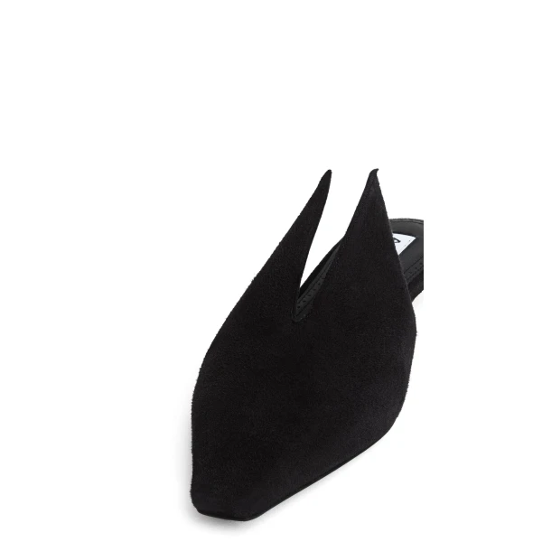 Alaia Mules in Suede, Black | Mules | Coveti
