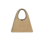 Alaia One Piece Hobo Bag in Paper Straw, Natural | Shoulder & Crossbody Bags | Coveti