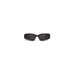 Alaia Oval Sunglasses in Black | Sunglasses | Coveti