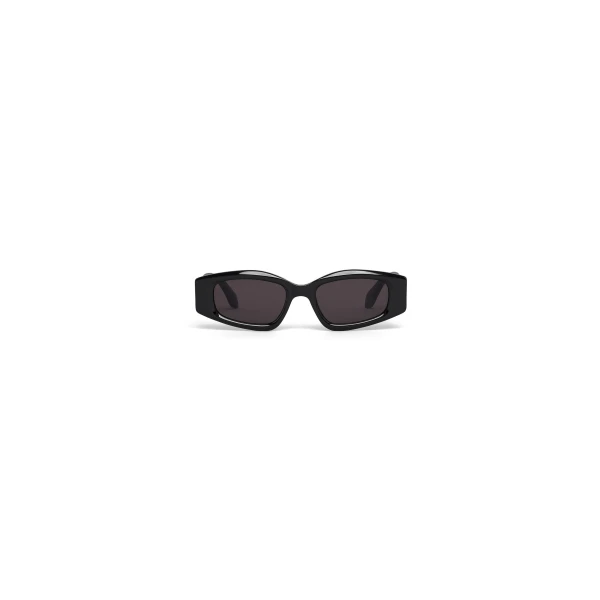 Alaia Oval Sunglasses in Black | Sunglasses | Coveti