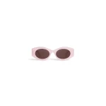 Alaia Oval Sunglasses in Pink and Brown | Sunglasses | Coveti