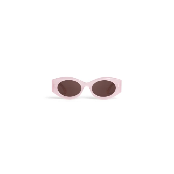 Oval Sunglasses in Pink and Brown