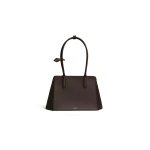 Alaia Prisme Bag in Calfskin, Smoke Brown | Shoulder & Crossbody Bags | Coveti