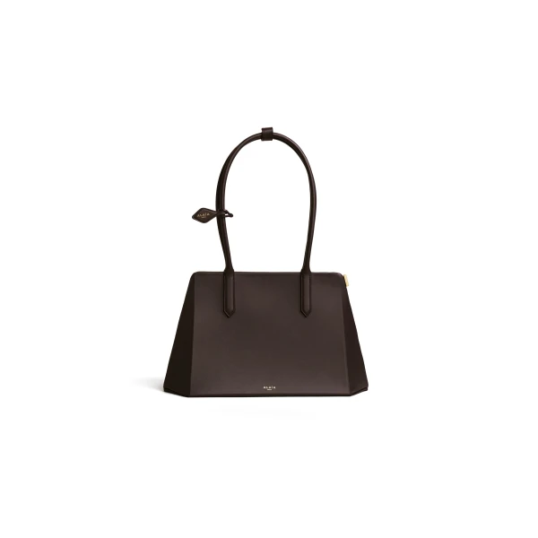 Prisme Bag in Calfskin, Smoke Brown