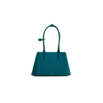 Alaia Prisme Bag in Suede, China Blue | Shoulder & Crossbody Bags | Coveti
