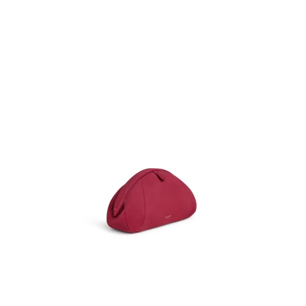 Alaia Purse Small Clutch in Suede, Carmine | Clutch Bags | Coveti