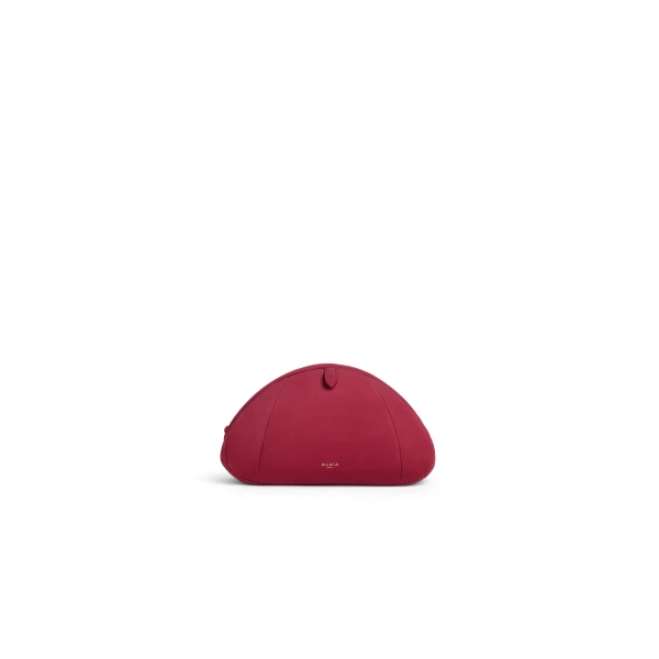 Purse Small Clutch in Suede, Carmine