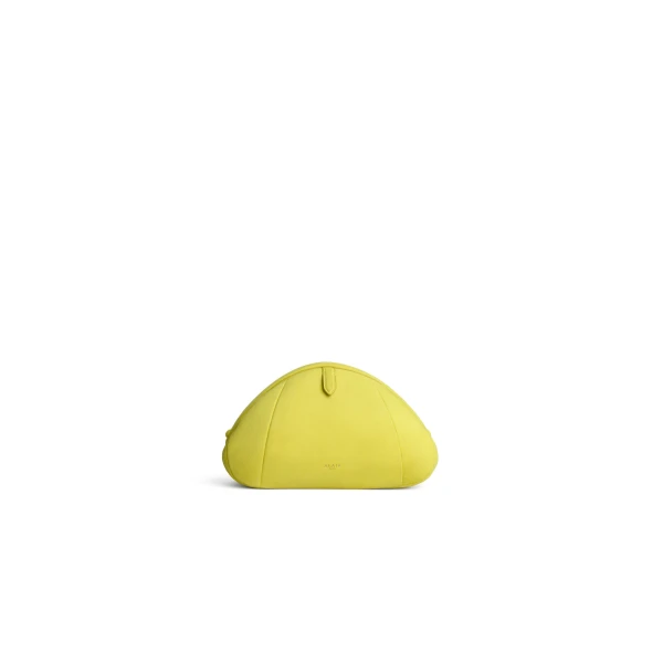 Purse Small Clutch in Suede, Lemon Yellow