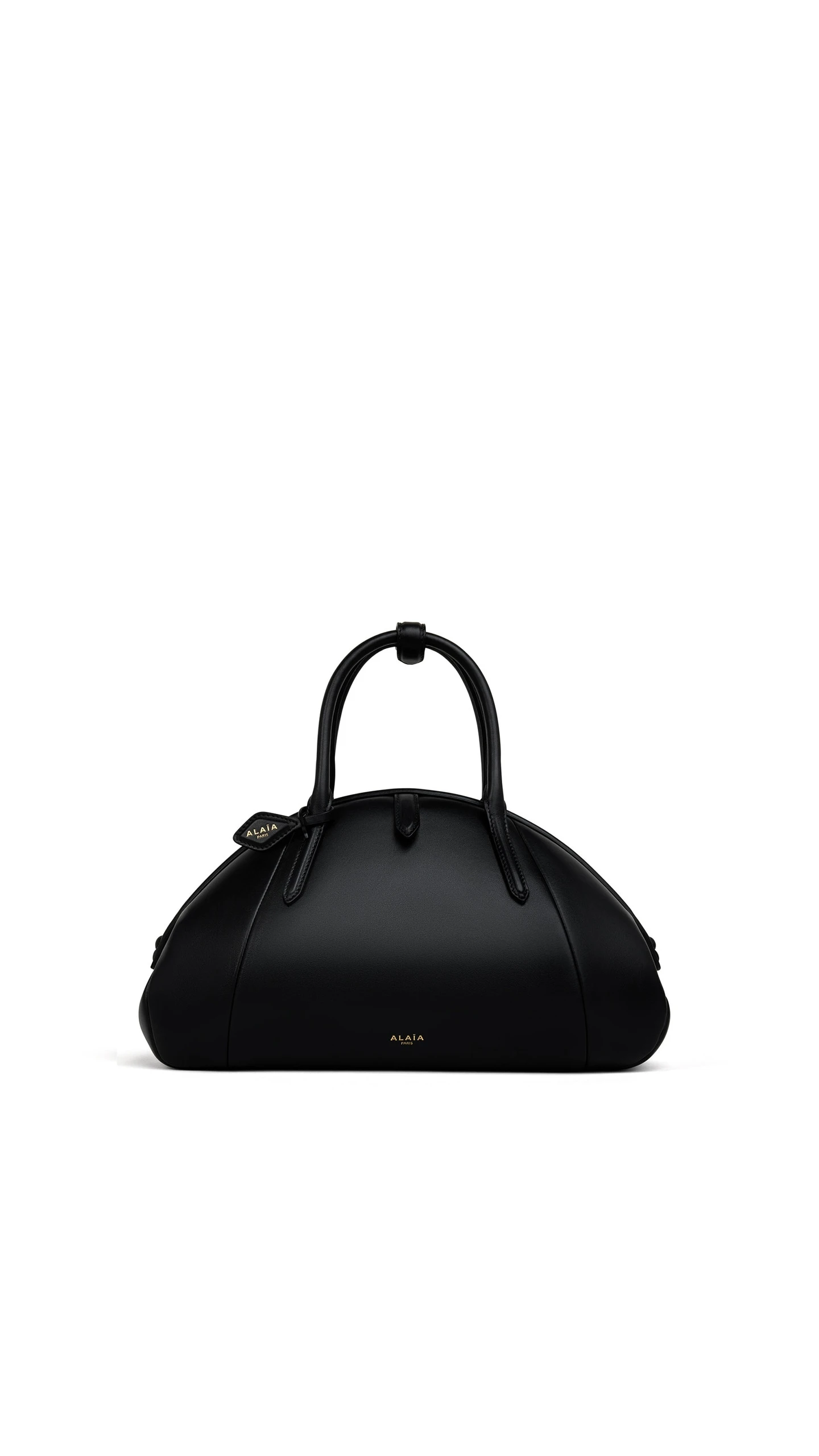 Alaia Purse Top Handle Bag in Calfskin, Black Alaia Purse Top Handle Bag in Calfskin, Black | Totes & Top-Handle Bags | Coveti