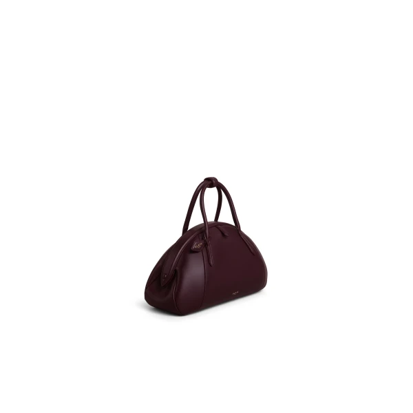 Alaia Purse Top Handle Bag in Calfskin, Bordeaux | Totes & Top-Handle Bags | Coveti