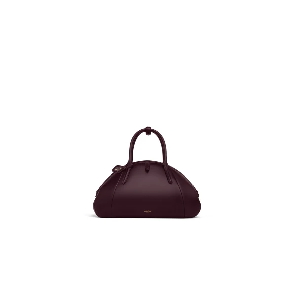 Purse Top Handle Bag in Calfskin, Bordeaux