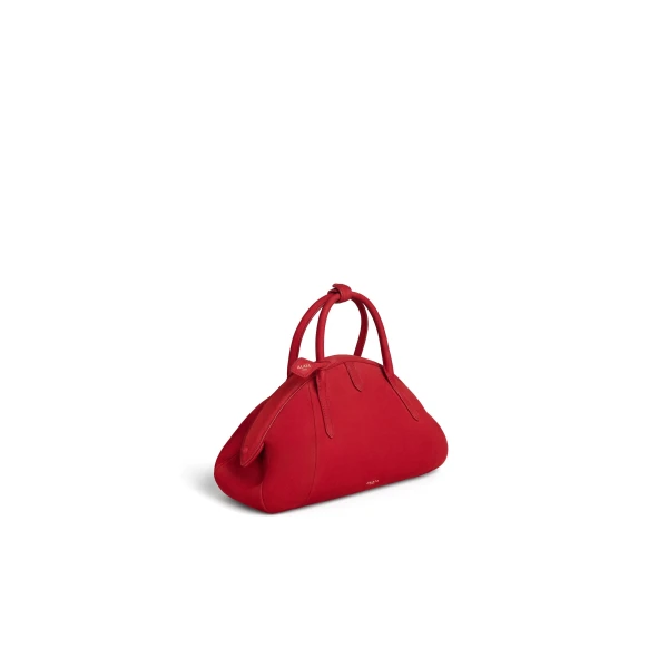 Alaia Purse Top Handle Bag in Nubuck, Bright Red | Totes & Top-Handle Bags | Coveti