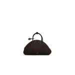 Alaia Purse Top Handle Bag in Nubuck, Dark Brown | Totes & Top-Handle Bags | Coveti