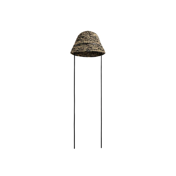Alaia Raffia Hat in Natural and Black | Hats | Coveti