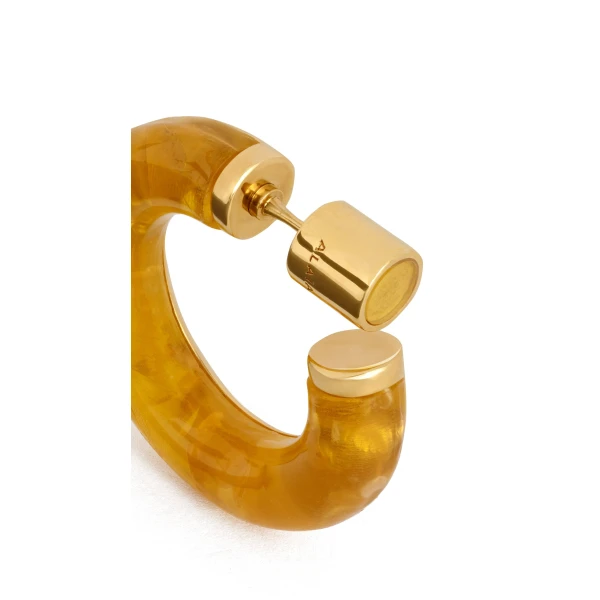 Alaia Ray Hoops in Amber | Earrings | Coveti