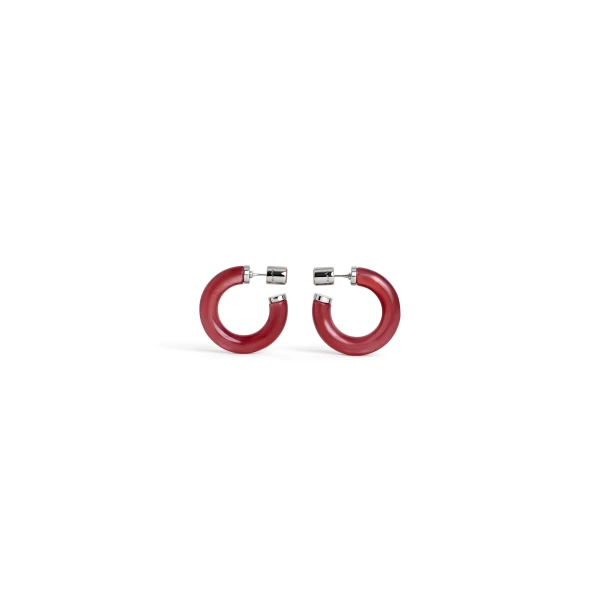 Ray Hoops in Red and Silver
