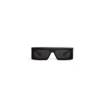 Alaia Rectangular Mask Sunglasses in Black | Sunglasses | Coveti