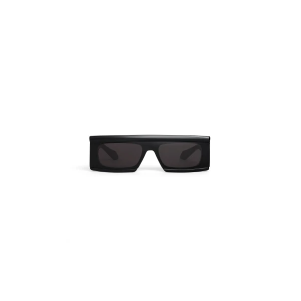 Alaia Rectangular Mask Sunglasses in Black | Sunglasses | Coveti