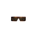 Alaia Rectangular Mask Sunglasses in Havana and Brown | Sunglasses | Coveti