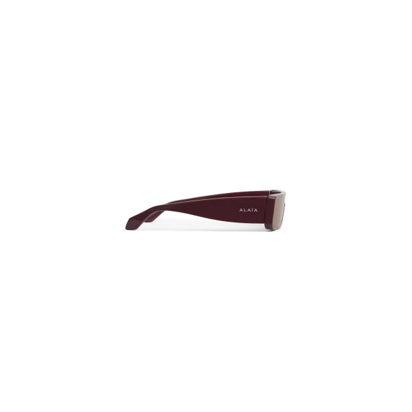 Alaia Rectangular Mask Sunglasses in Red, Sleek Frame | Sunglasses | Coveti
