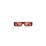 Alaia Rectangular Mask Sunglasses in Red, Sleek Frame | Sunglasses | Coveti